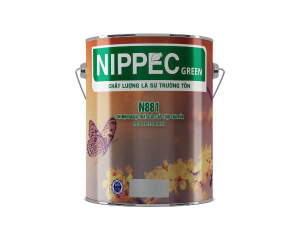 Sơn mịn ngoại thất cao cấp chịu chà rửa N881 - Lon 5 lít